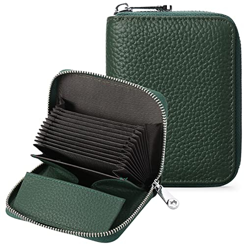 SENDEFN Geldbörse Damen, Portemonnaie mit Reißverschluss und viele Fächer, Geldbeutel Leder, RFID-Schutz Kartenhalter mit vielen Fächern, klein und im Kurzformat Brieftasche Für Frauen