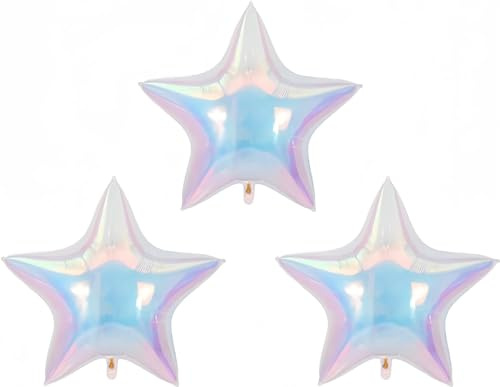 Globo Estrella de Papel de Aluminio - 3pcs Forma de Estrellas en Lámina