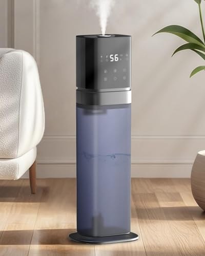 YOKEKON Luftbefeuchter 8L mit Oberbefüllung für Schlafzimmer - Timer, Sanlight, Schlafmodus, Humidifier, Aroma-Disk, 360° Drehbare Doppeldüse, ätherisches Öl
