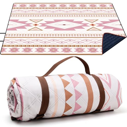 LARUTAN Coperta da picnic per esterni, 200 x 200 cm, senza sabbia, portatile, lavabile, per spiaggia asciutta, spiaggia, barbecue, picnic, escursioni, viaggi, campeggio, viaggio