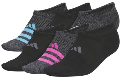 adidas Womens Superlite Super No Show Invisible Socks (6 Pairs) Lightweight & Breathable