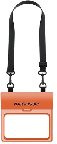 Phone Waterproof Pouch, PVC Dry Bag Case, 7.87x7.87 Inches Sensitive Touch Screen Access, Large Capacity Smartphone Holder for Beach, Outdoor, Travel and Daily Leisure Use