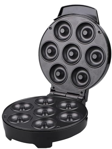 Mini Donut-maskin - dubbelsidig non-stick uppvärmning, matlagningsverktygsutrustning, utrustning för frukostberedning, bärbart elektriskt köksredskap på bänkskivan | i