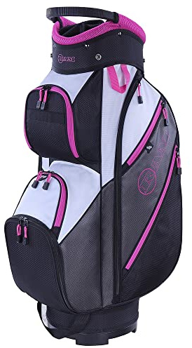 Ram Ladies' Lightweight Golf Cart Bag with 14 Way Dividers - Grey/Pink