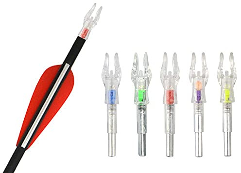 ZSHJG 3pcs LED Freccia Nock Cocche Automaticamente Lighted Nocks per Frecce Plastica Iluminato Freccia Nock Coda per Caccia 4.2 mm Albero (Rosso)
