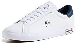 Lacoste Herren Low-Top Sneaker T-Clip 0120 2 SMA, Männer Halbschuhe,schnürschuhe,schnürer,Business,Freizeit,WHT/NVY/RED (407),43 EU / 9 UK