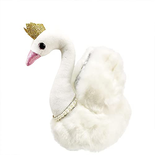 NC Plüschtier Weißer Schwan Kinder Spielzeug Plüsch Tier Schwan Kostüm Krone Prinzessin Stil Hochzeit Dekor Puppen für Paare Geschenk
