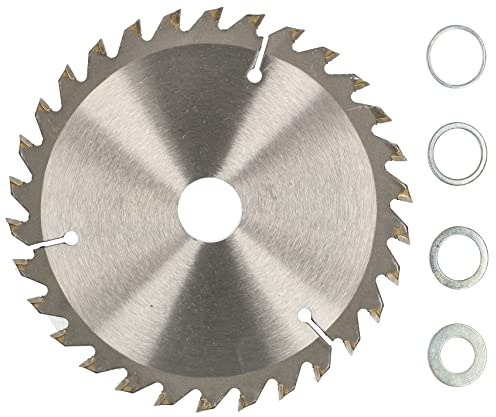 Kotarbau® Lama per sega in metallo duro per taglio del legno, a 30 denti, con diametro da 150 mm + anelli riduttori