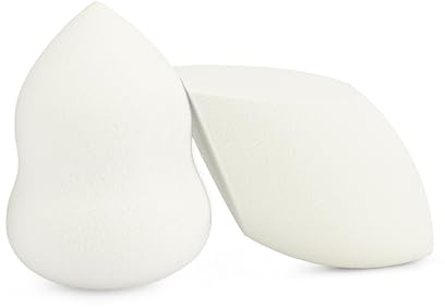 Jenny Patinkin Pure Luxury Makeup Sponge Duo set, Beauty Blender Sponge for Liquid & Powder, Flawless Foundation Sponge & Makeup Applicator, Soft & Reusable Beauty Sponge, Non-Latex & Dye-Free