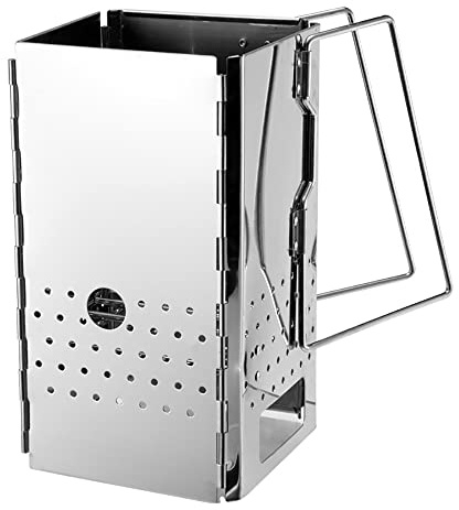 Yesinaly Lata de iniciador de chimenea de carbón de acero inoxidable para barbacoa barbacoa al aire libre parrilla briquetas