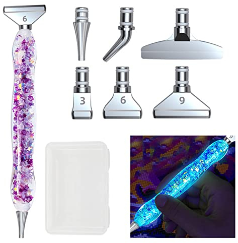 Cyleibe Diamond Painting Zubehör Stift, DIY Diamant Malerei Stift Zubehör und Werkzeuge, 6 Styles 5d Drill Pen Ersatzköpfe Metal Pen Tip für Diamond Painting Pen Kits