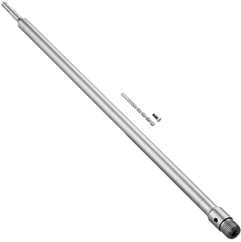 EffektWerk - Eje de extensión SDS Plus para broca central - Barra de extensión de broca de 600 mm con rosca M22 x 2,0 mm, taladro central y tornillo de retención