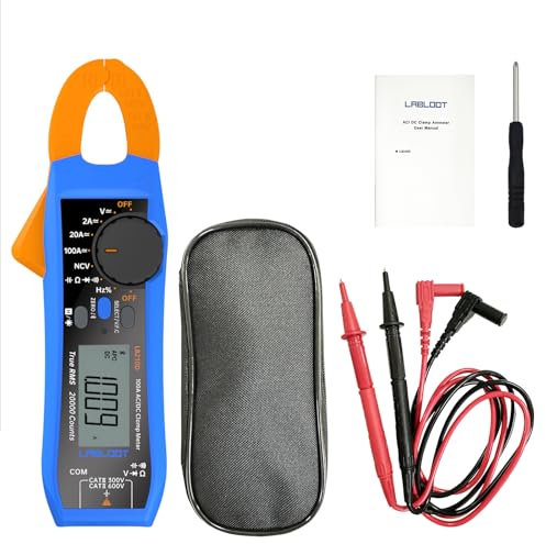 LABLOOT LB210D Bluetooth Mini Digital Clamp Meter 100A AC DC Current Voltage True RMS Pliers Ammeter Resistance, Capacitance, Diode Tester Multimeter