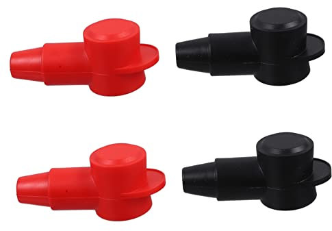 ULTECHNOVO 4pcs Battery Pile Cover Car Batteries Car Battery Blanket Car Protector Battery Terminal Covers Spacers for Battery Blanket Marine Batteries Kit Negative Battery Cover Pvc