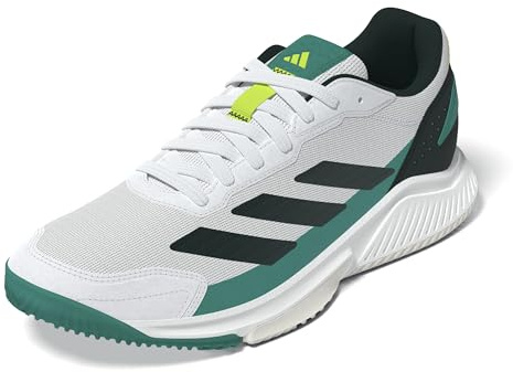 adidas Men's Courtquick Mens Padel Shoes, Cloud White/Cloud White/Aurora Ivy, 5 UK