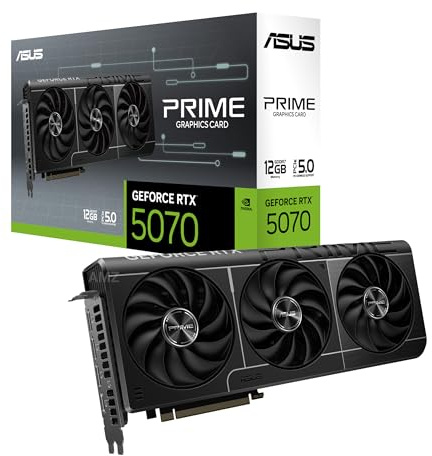ASUS Prime GeForce RTX 5070 12GB GDDR7 Graphics Card The SFF-Ready (PCIe 5.0, 12GB GDDR7, HDMI/DP 2.1, 2.5-slot, Axial-tech fans, Dual BIOS)