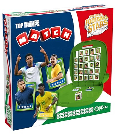 Top Trumps Match Weltfussballstars Edition - WFS Match Beliebte Brettspiele - Gedächtnisspiel für Familie und für Kinder - 2+ Spieler ab 4+ Jahren - Multilingual
