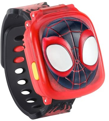 VTech Spidey and his Amazing Friends: Spin Learning Watch, English | Official Spidey, Spin watch with 9 faces, time tools, 4 learning games, character phrases & animated screen rewards. Ages 2-5