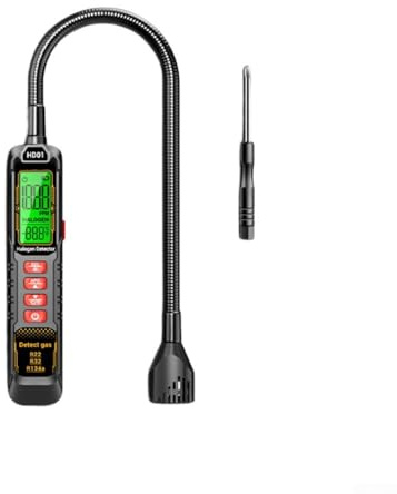 Batería, detector de fugas de gas para sistemas de aire acondicionado y refrigeración, medidor halógeno compatible con R22, R32, R134a, herramienta de comprobación de CA recargable