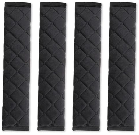 Wvbzf 4PCS Car Seat Belt Pads, Car Seat Belt Cover, Seatbelt Covers for Long Distance Driving Comfort, Multi-Purpose Seatbelt Cover for Bags and Carriers Pressure Relief Design