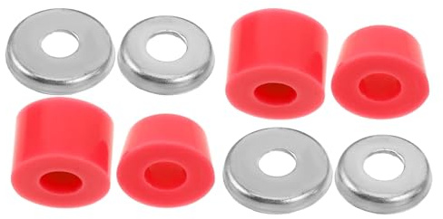 Alasum Bujes para Patineta Pu Rojos 1 Juego Almohadillas Elevadoras Antivibración para Amortiguación de Ejes, Kit de Reconstrucción de Hardware para Patinetas Uso Urbano y Descenso