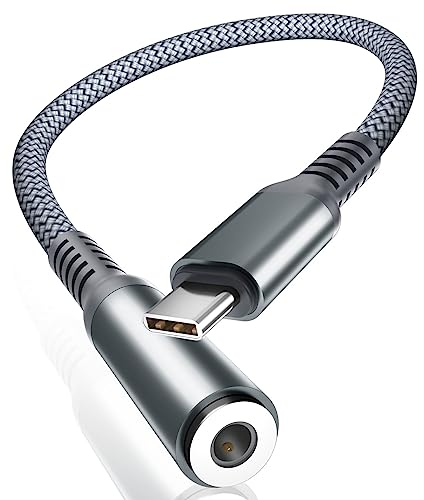 BASESAILOR Adaptateur USB C Jack pour iPhone 17 Air 16 Pro Max,Type C Mâle vers 3.5mm Convertisseur Écouteur Audio Prise Casque pour Apple 16e 15,Samsung Galaxy S25 S24,Tab S9,A56 A55 A54,iPad 10 Mini