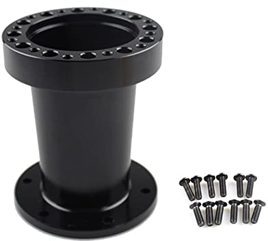 Lenkradnabenadapter, Asudaro Auto Lenkradnaben-Schnellwechseladapter Lenkradnaben-Boss-Kit Adapter Universal-Schnellverschluss-Kit Lenkradverstärker Lenkrad erhöht 51/76/101 MM,Schwarz 101mm