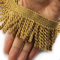 HedongHexi Vorhangfransen Bullion Fransen Trim 5/10 Yard x 2,5 Zoll Stoffbesätze Nähen DIY Dekoration für Vorhang Sofa Kleidung (Gold, 91 m)