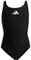 adidas Mädchen Solid Small Logo Swimsuit, Black / White, 5-6 Years