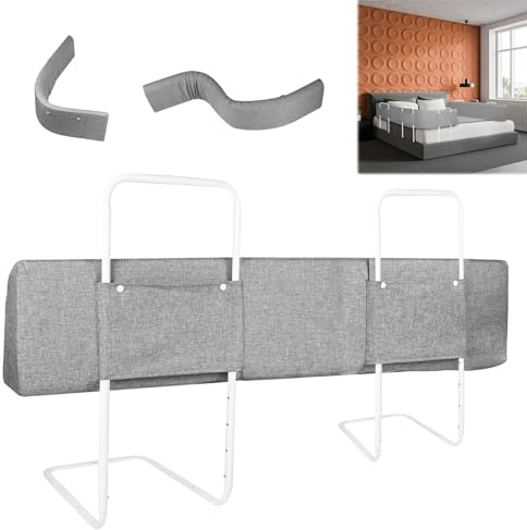ACXIN Barrera de cama para bebé, deformable, protección anticaídas, altura ajustable, para cama familiar y cuna (100 cm, color gris lino)