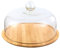 UPKOCH Cupola Trasparente Per Torta Con Base in Bambù, Vassoio Rotondo Per Dolci Con Coperchio, Ideale Per Feste, Matrimoni E Decorazioni