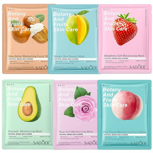 6 Pcs Kit Maschere Viso Maschere Per Il Viso Coreane Maschere Coreane Viso Set Maschere Cofanetto Maschere Viso Regalo Kit Maschere Viso Regalo Ragazza Maschere Viso Set Maschere Coreane Set Maschere