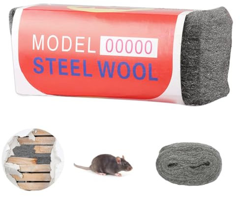 Lana de Acero, 1 Pieza 100 g 00000 Lana de Acero, Fácil de Cortar, Limpiar Persianas de Plástico, Pulidora Suelos Limpieza y Restauración, para Habitaciones, Garajes y Jardines