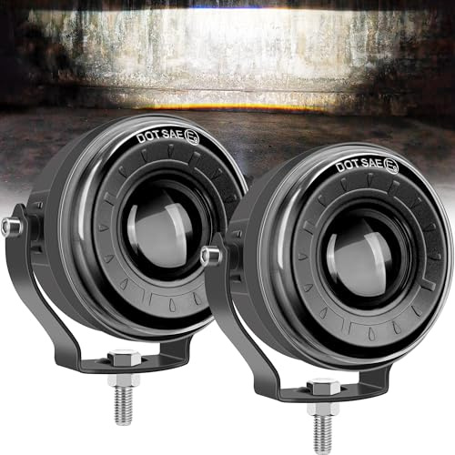 3.5 Zoll Runde LED Zusatzscheinwerfer, Led Spot 4x4 Offroad Arbeitsscheinwerfer, 12V 24V LED Scheinwerfer,Bumper Lights Fit für Offroad LKW, Boots,Golfcart, ATV, UTV, Pickup, SUV, Anhänger