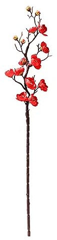 Vynetra Fleurs de prunier artificielles en soie à longue tige branches de prunier pour maison, table, chambre, hôtel, décoration de mariage, fleurs en soie pour cimetière extérieur