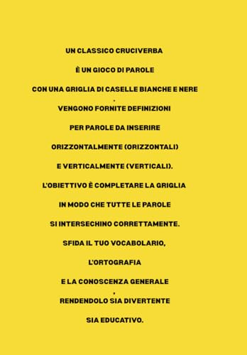 cruciverba classico per tutte l'eta