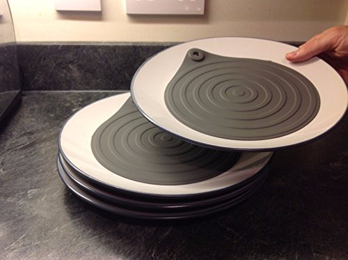 Betterkook Microwave Silicone Plate Warmers 4 Pack - Warms Plates in The Microwave in Minutes Keeps Food Warm Heat Pad Great for Bread Baskets