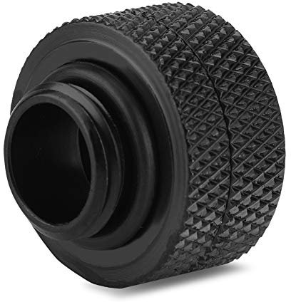 Raccordo a compressione per raffreddamento ad acqua per tubo rigido acrilico diametro esterno 14mm (confezione da 2 pezzi)(Nero)