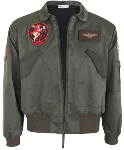 CoolChange Bomberjacke von Maverick | Pete Mitchell Militär Jacke | Größe: S