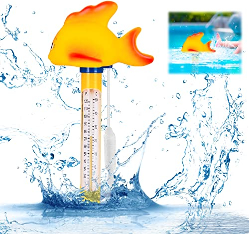 Termometro Galleggiante per Piscina, Termometro Piscina Floating Termometro Con Stringa Swimming Pool Thermometer, Per Piscina, Vasche per Pesci, Spa acquari, Stagni (D)