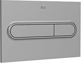 Roca A890195002 PL1 DUAL (ONE) Placa Accionamiento Descarga Dual, Color Lacado Gris