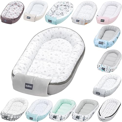 Bellochi Growing in style Premium Babynestchen Neugeborene - Nestchen Baby 90x60x12cm - 100% Baumwolle - Baby Nest, Baby Nestchen Junge, Baby Nestchen Mädchen, Baby Zubehör - Copse