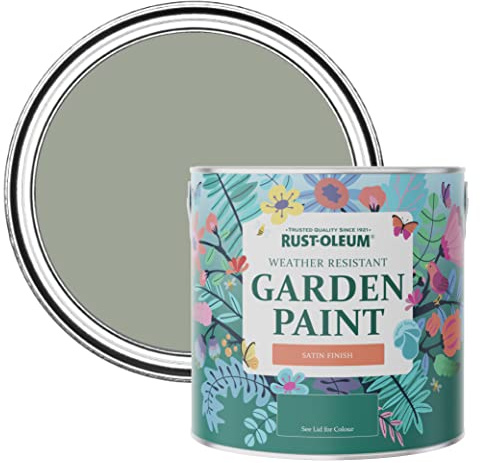 Rust-Oleum Green Mould-Resistant Garden Paint In Satin Finish - Tea Leaf 2.5L