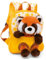NICI Kinderrucksack gelb 2 in 1 mit Kuscheltier Roter Panda 25cm - Kindergartenrucksack Mädchen & Jungen - Weicher Rückenbereich & verstellbare Gurte - 49854