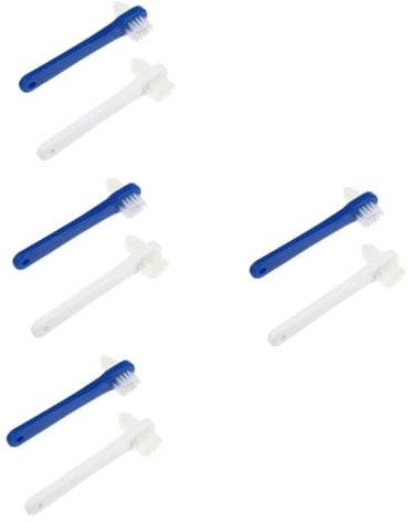 Beavorty 8pcs Denture Cleaning Brush Dual Head Toothbrushes for False Teeth Soft Bristles Denture Care Brush