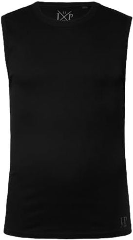 JP 1880 Canottiera da Uomo, Taglie Forti, L-8XL, in Jersey a Coste, Spalline Larghe, Fino a 8 XL 829407, Nero, 6XL