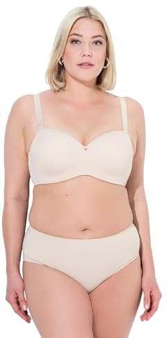 Ulla Popken Femme Grandes Tailles Soutien-Gorge Multi-Positions. Coques Souples. Bretelles Amovibles Beige 105E 815482300-105E