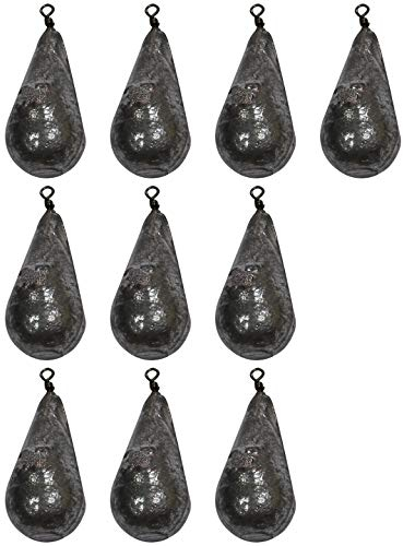 FILSTAR PRO 10 Stück 60g Tropfenblei Birnenblei Grundblei mit Wirbel