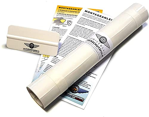 Lackschutzshop - Lackschutz-Folie Schutz-Folie Klebe-Folie transparent universal 140x1000mm selbstklebend 150µm für Auto Boot Caravan Bike Fahrrad usw. mit Montage-Werkzeug und Anleitung