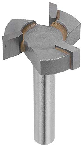 Fräsbit 6mm Skaft, 45# Kolstål, 3-Flöjt T-Typ, Professionell Träbearbetning, Hålöppnare Fräsverktyg